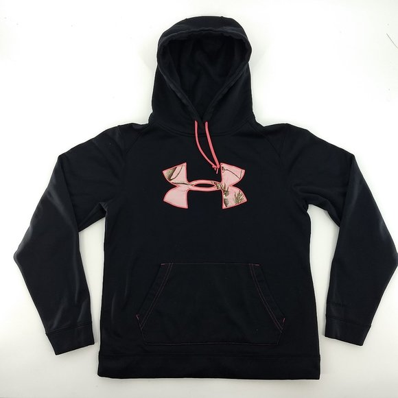Under Armour Women’s Black Size M pink Raised Logo - Picture 1 of 7